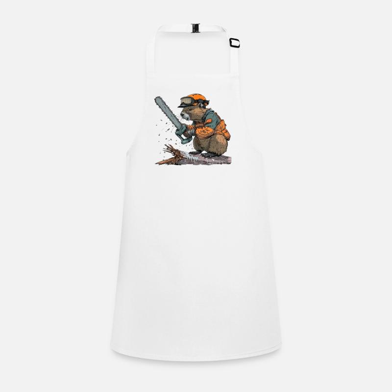 Beaver Lumberjack Chainsaw Children's Apron