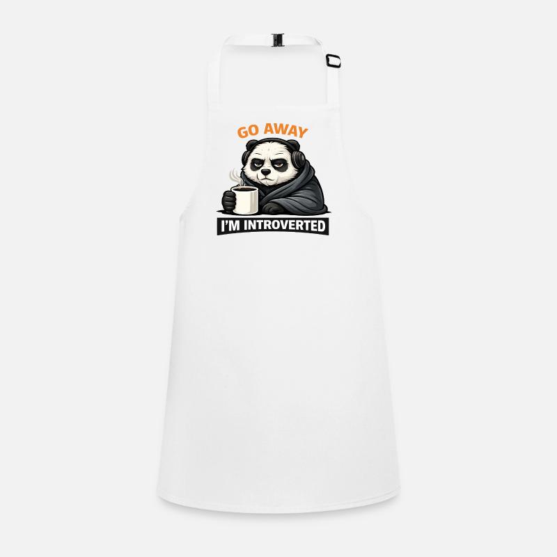 Introvertierter Panda Kaffee-Tee Schürze für Kinder