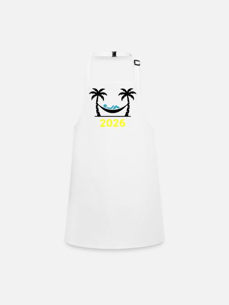 Hammock Palm Trees 2026 - Children's Apron - white - Front