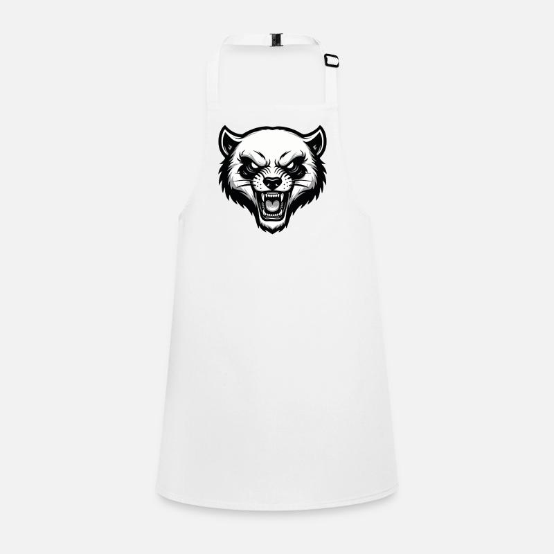 Wild Glutton Wolverine Maskottchen-Logo Schürze für Kinder