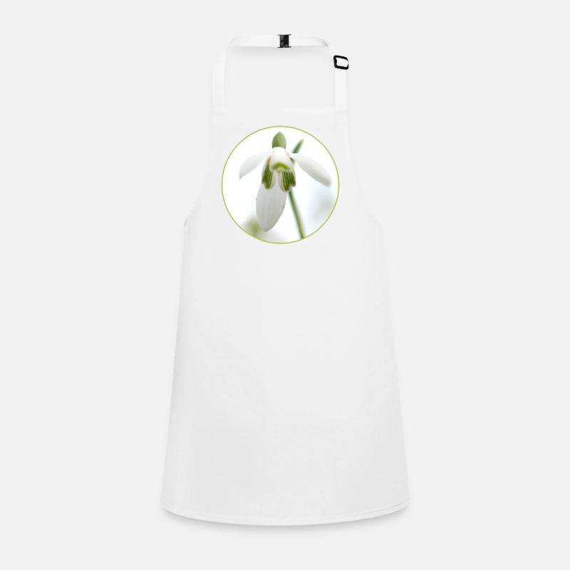 Snowdrop Blossom White Blossom Spring Children's Apron