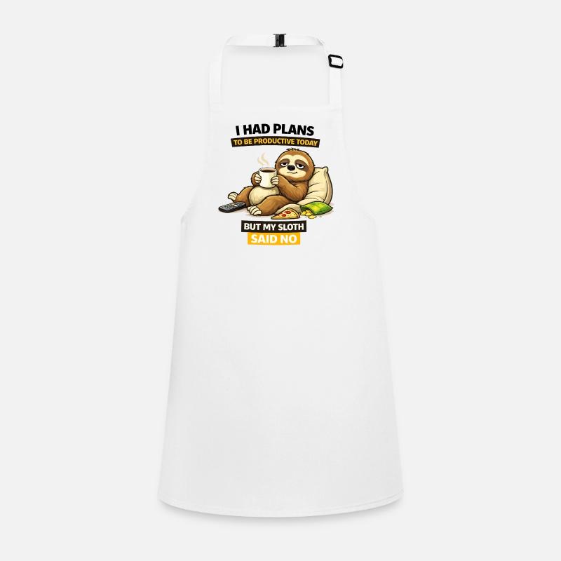 Productive Sloth Coffee Break Children's Apron