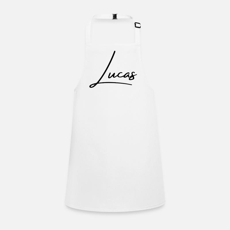 Lucas Name Design - Personalized Typography Children's Apron