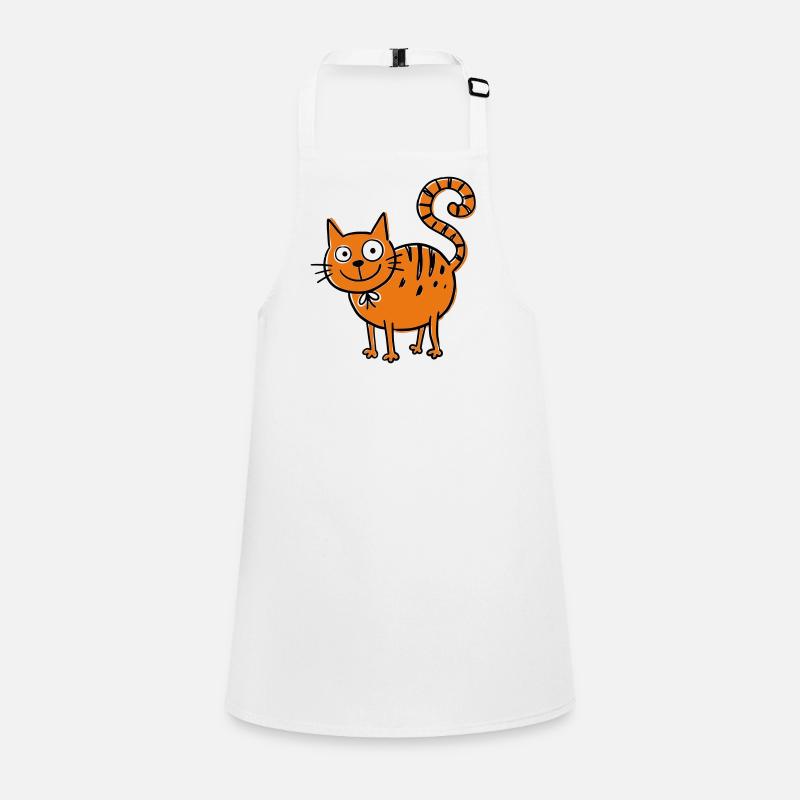 Chat de dessin animé drôle aux grands yeux Tablier Enfant