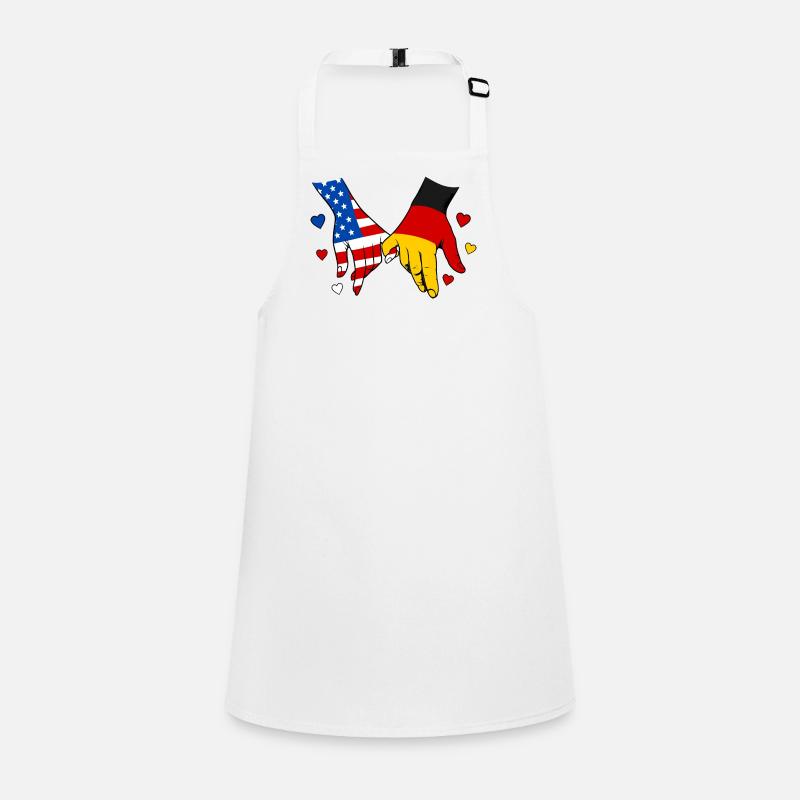 USA Germany Flags Holding Hands Children's Apron