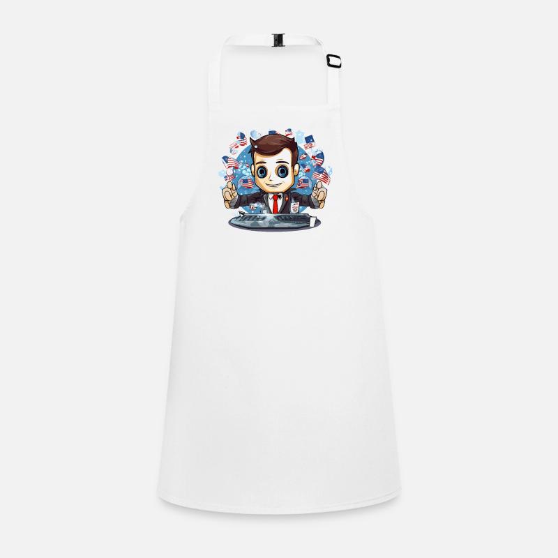 American Flags TechDJ Motif Children's Apron