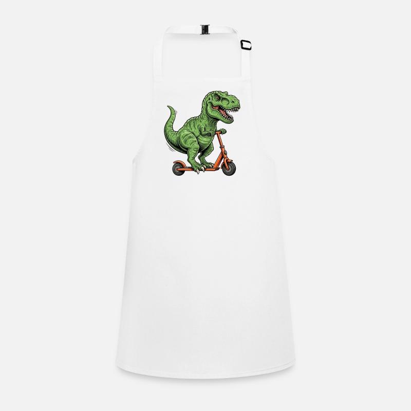 Dinosaurier-T-Rex auf dem Roller Schürze für Kinder