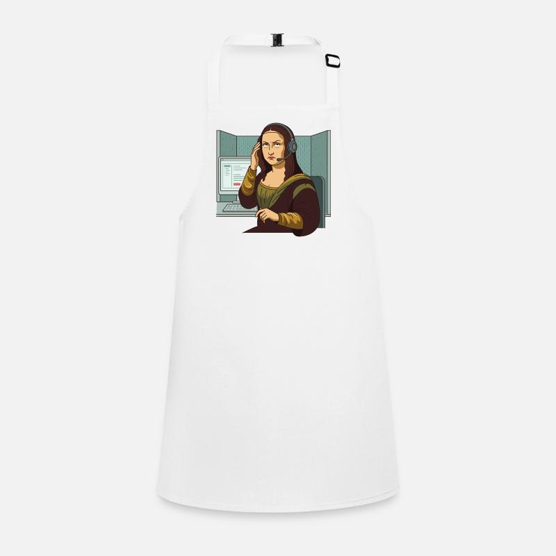 Mona Lisa Office Annoyed Humor Children's Apron