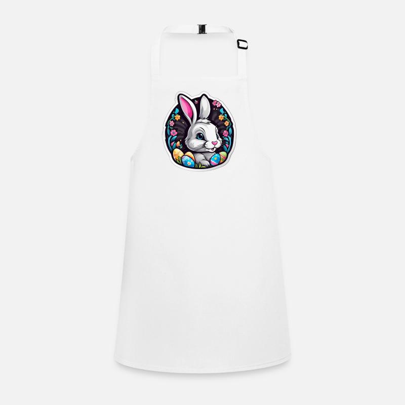 Spring rabbit and colorful eggs Children's Apron