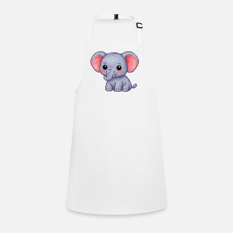 Kleiner Pixel-Elefant Kuschelheld Schürze für Kinder