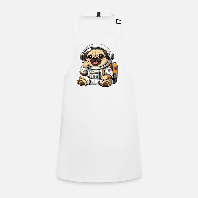 Dessin animé mignon Carlin astronaute explorateur spatial Tablier Enfant