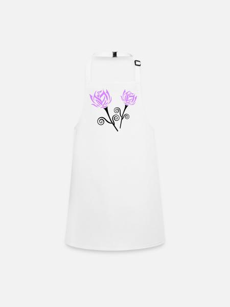 Roses - Children's Apron - white - Front