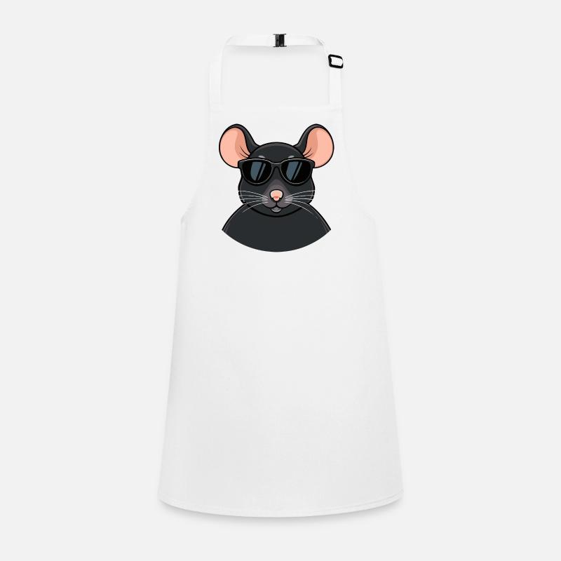 Mouse chic black glasses Children's Apron
