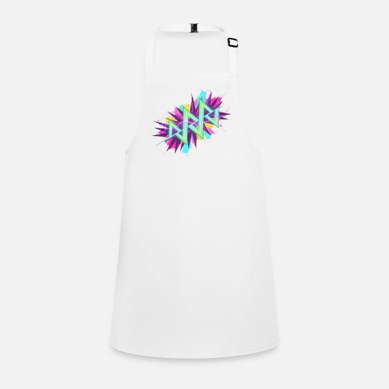 Neon Zigzag Graffiti Children's Apron