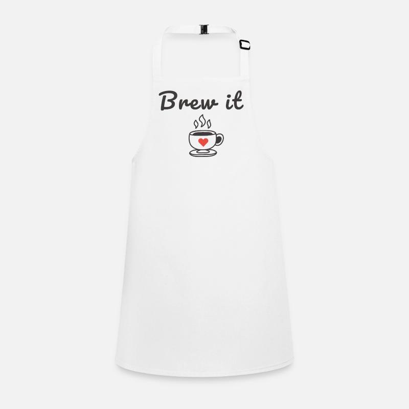 Brew It Coffee Zitat niedliches, minimalistisches Tassendesign Schürze für Kinder