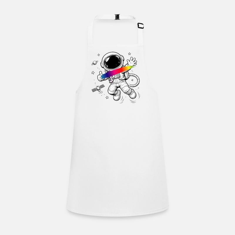 Astronaut Regenbogen Splash Space Design  Schürze für Kinder