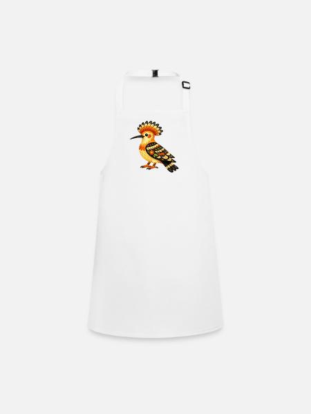 Colorful Dudek in Folk Style - Children's Apron - white - Front