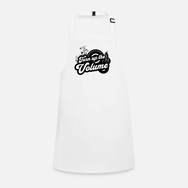 Volume Up — Black Retro Script Children's Apron