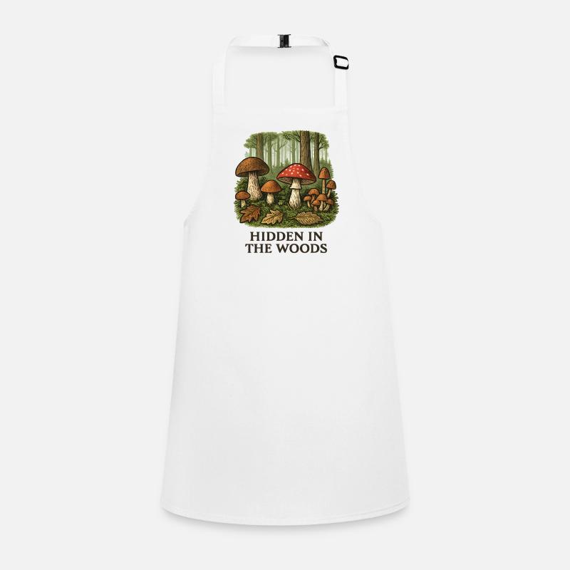 Hidden forest mushroom scenery Children's Apron