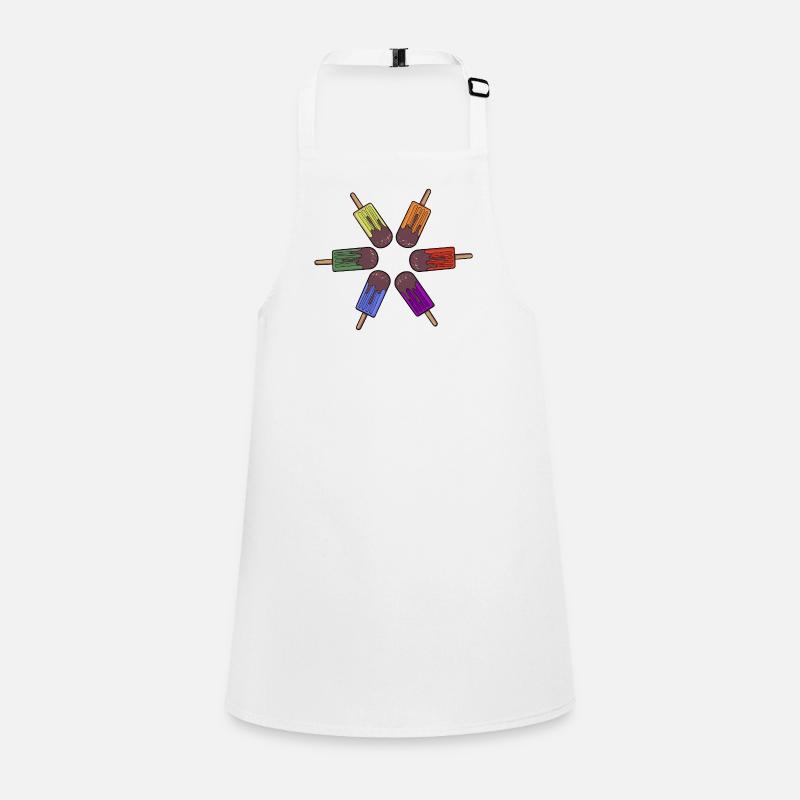 Rainbow Popsicle Circle Children's Apron