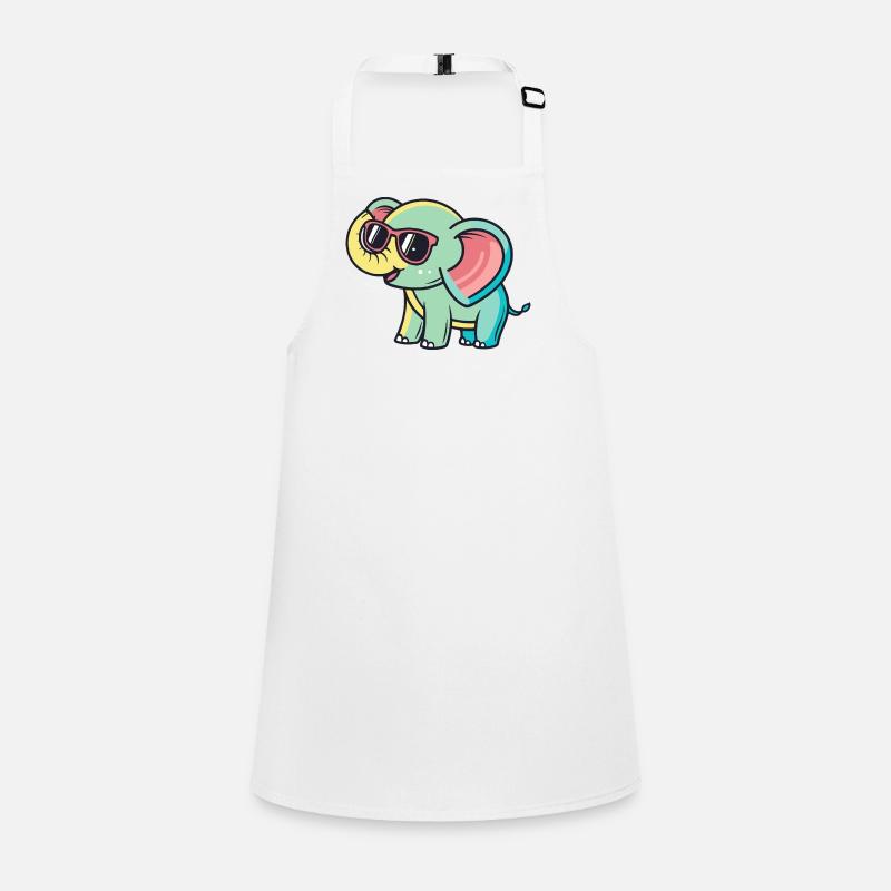 Éléphant pastel à lunettes Tablier Enfant