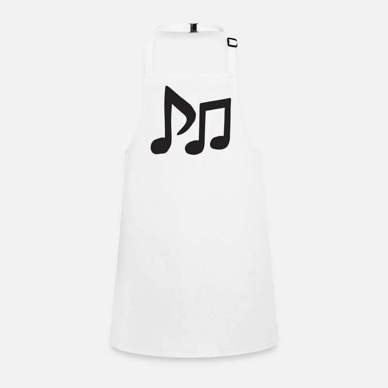Black Notes Silhouette Children's Apron