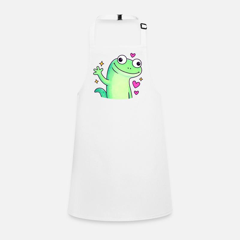Cute Doodle Chameleon Shirt | Lizard Lizard Lizard Children's Apron