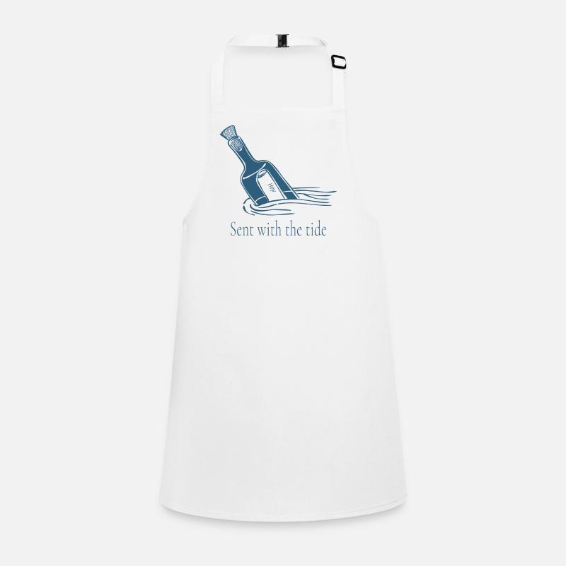 Sent With The Tide Ocean Bottle Design Children's Apron