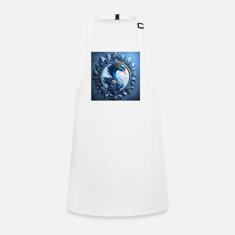 Blue Phoenix Crest in Frame Children's Apron