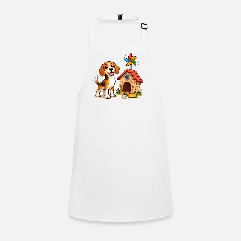 Conception amusante de la maison de chien Beagle Tablier Enfant