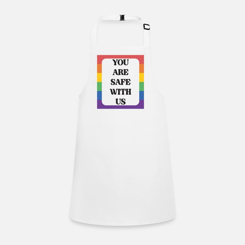 LBGTQIA+ Safe Space Pride Month Sticker Children's Apron