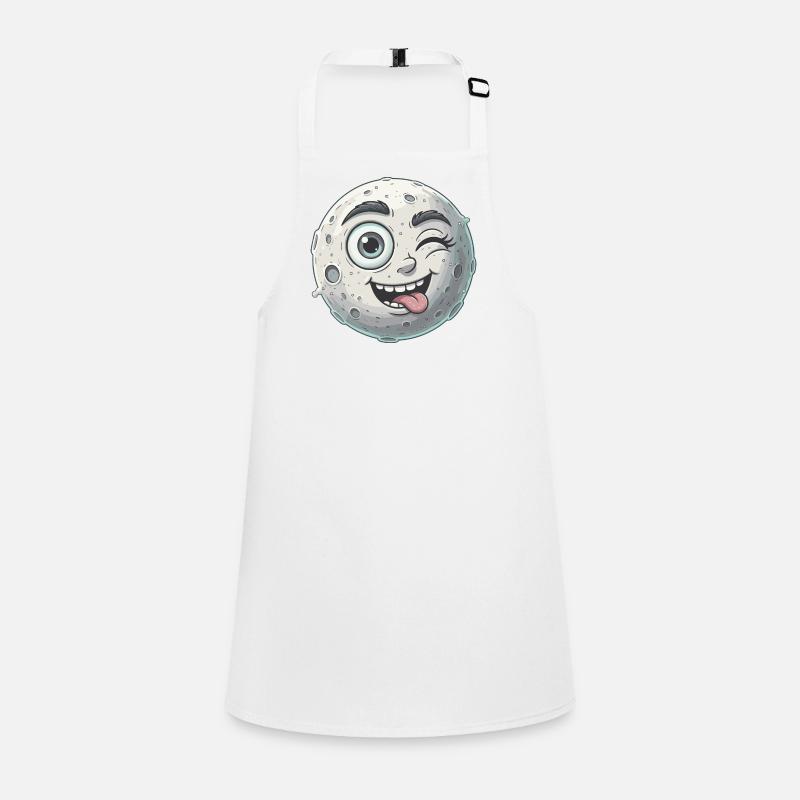 Waving Moon Face Cartoon Children's Apron