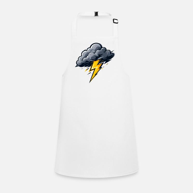 Nuage, Éclairs, Orage, Motif météo Tablier Enfant