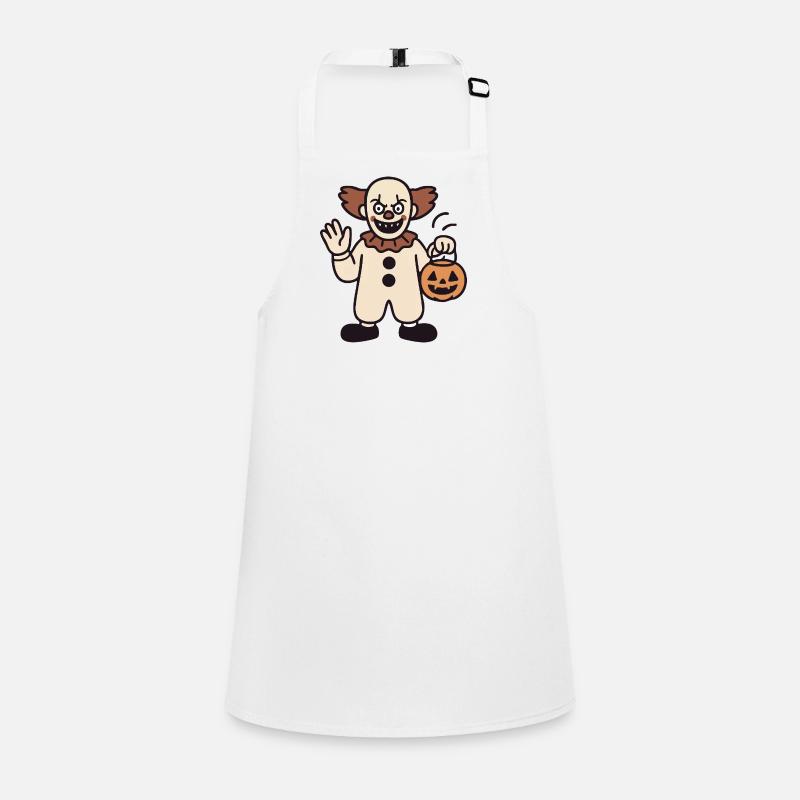 Halloween clown with pumpkin bucket Children's Apron