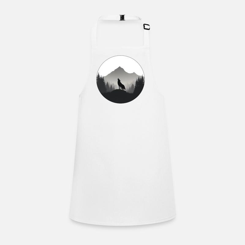 loup sauvage logo Tablier Enfant