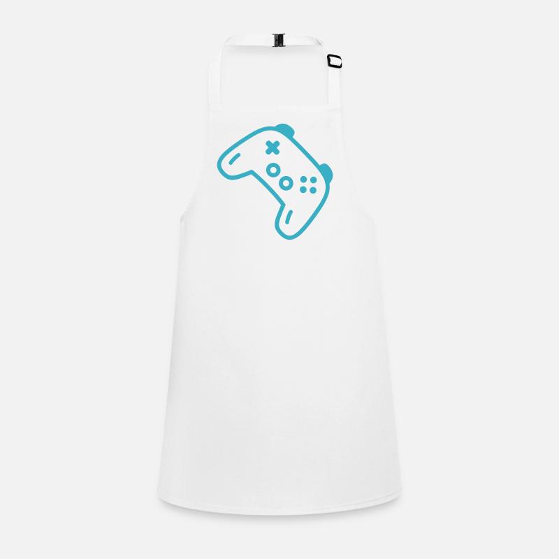 Turquoise controller silhouette Children's Apron