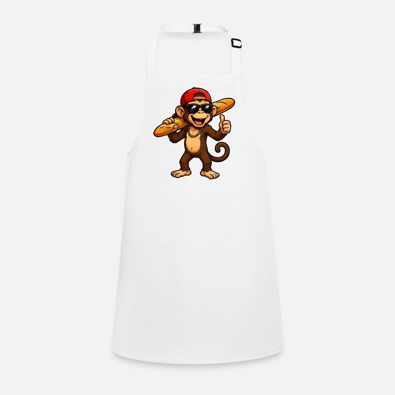 monkey-baguette-cool Children's Apron