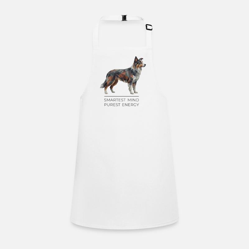 Border Collie Low-Poly Art - Smartest mind Tablier Enfant