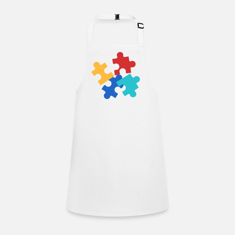Bunte Puzzleteile Collage Schürze für Kinder