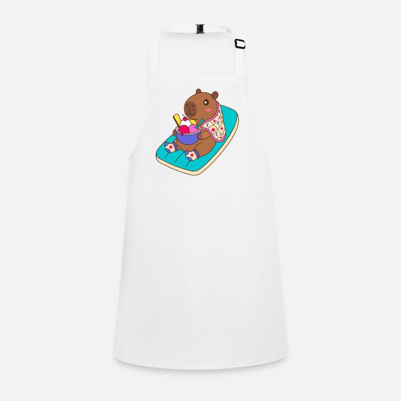 Capibara Sundae sur une plage Float - mode vacances Tablier Enfant