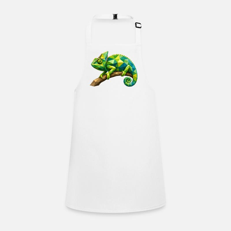 Geometric Chameleon Branch Children's Apron