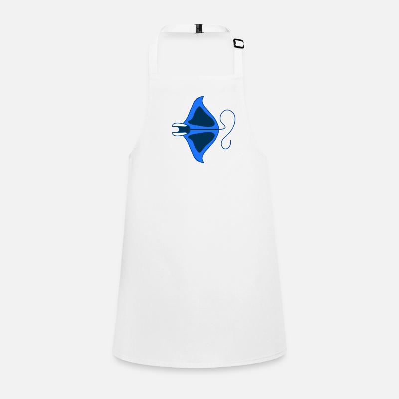 Manta Bleu Linéaire Stylisé Tablier Enfant