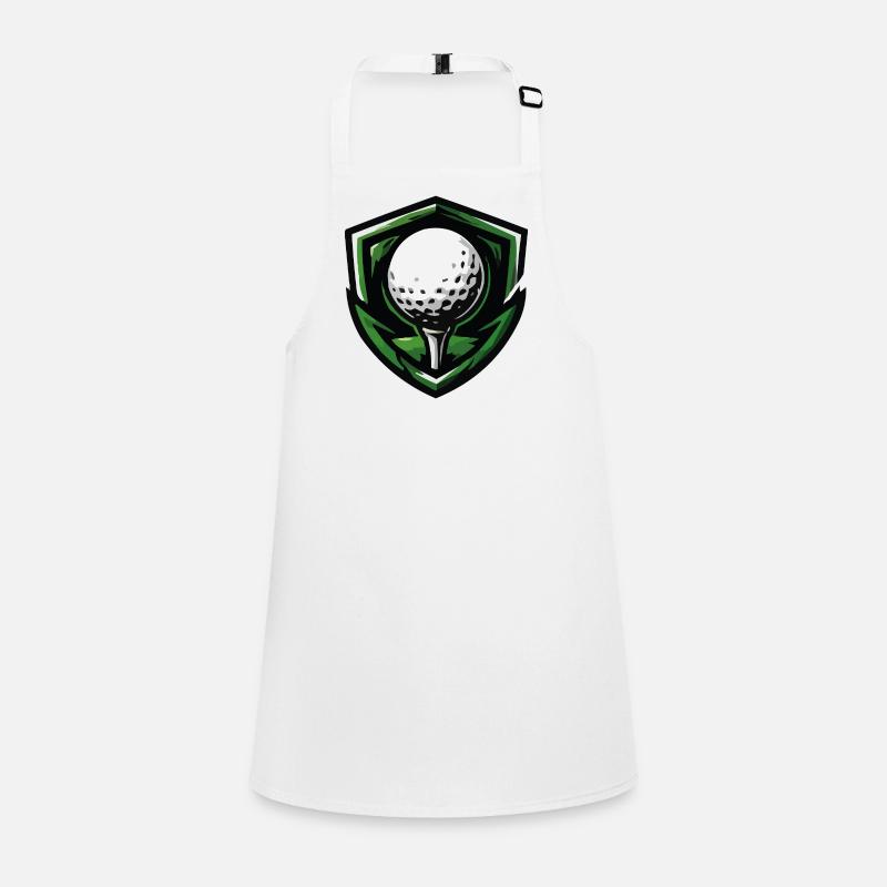 Shield Golf Ball Emblem Children's Apron