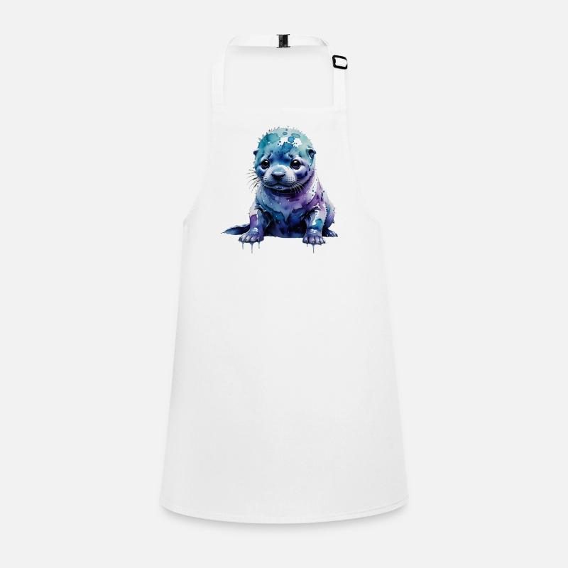 Loutre de phoque aquarelle Tablier Enfant