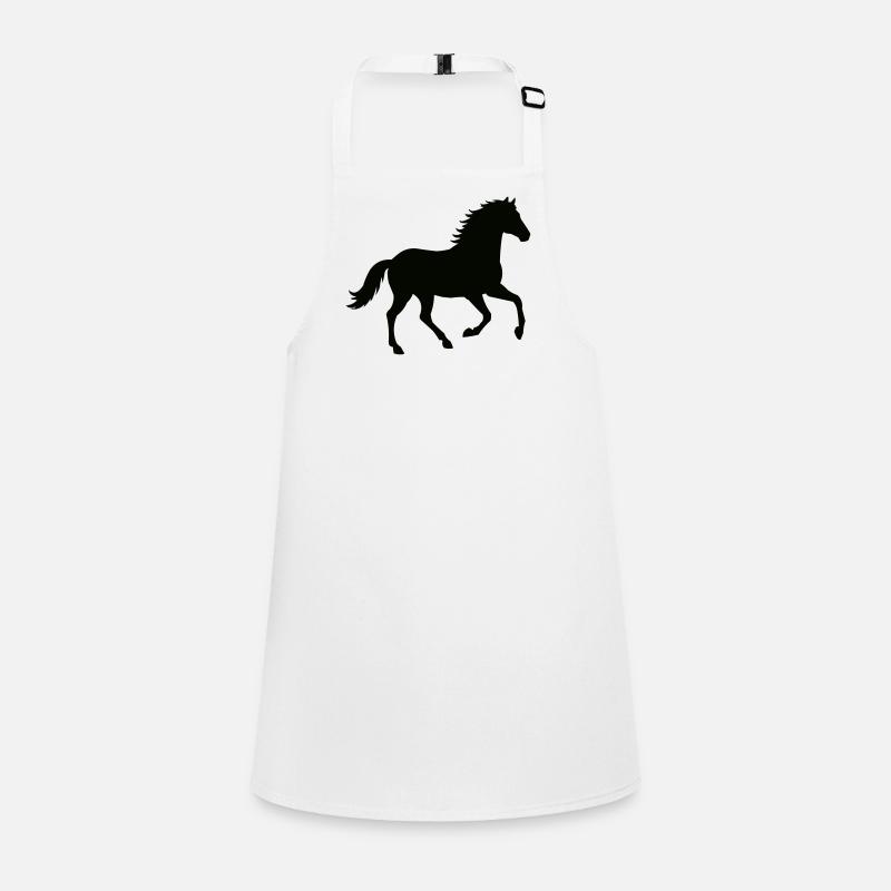 Silhouette de cheval au galop Tablier Enfant