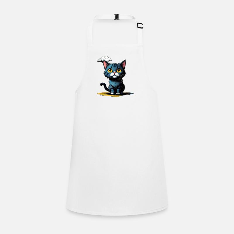 Cat under a rain cloud Children's Apron