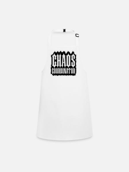 Coordinateur du Chaos Titre drôle Parents Teacher Logo - Tablier Enfant - blanc - Devant