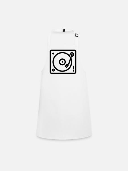 DJ turntable - Children's Apron - white - Front