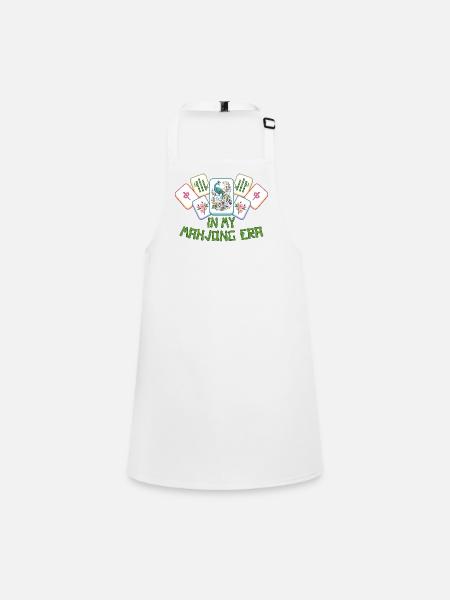 Mahjong Spiel Social Club Mahjong Ära - Schürze für Kinder - Weiß - Vorne