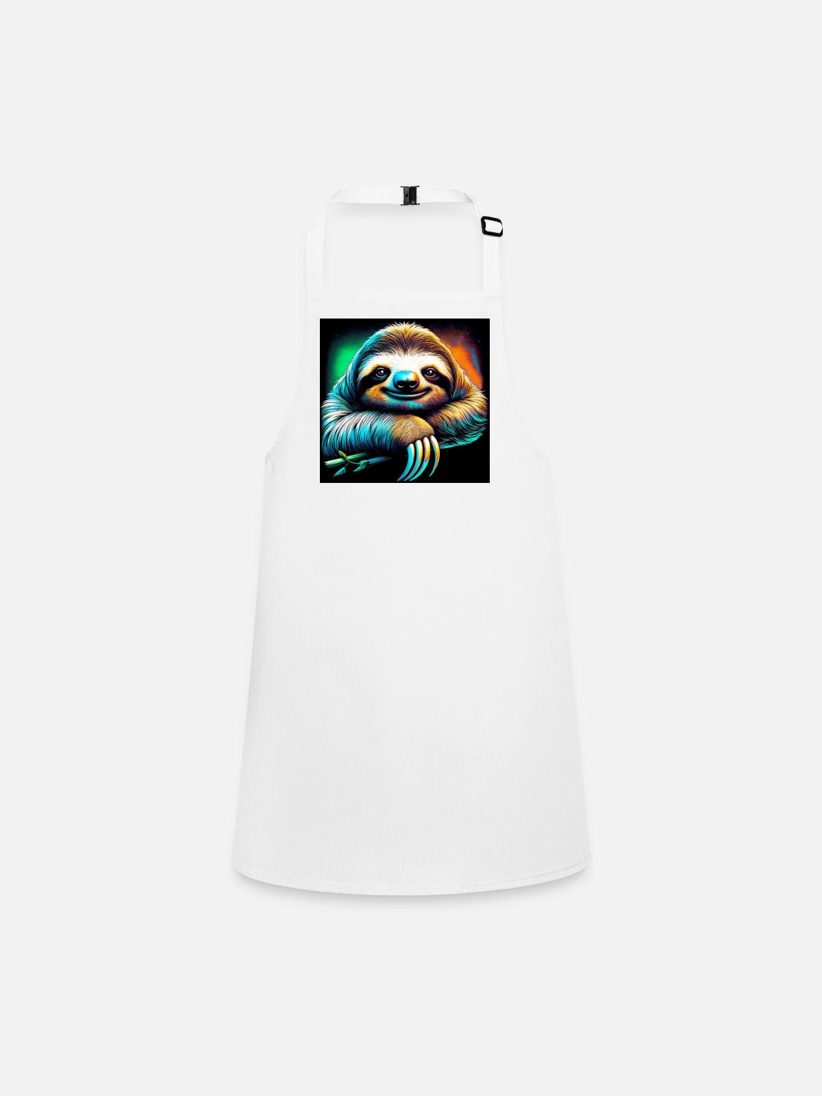 sloth - Children's Apron - white - Front